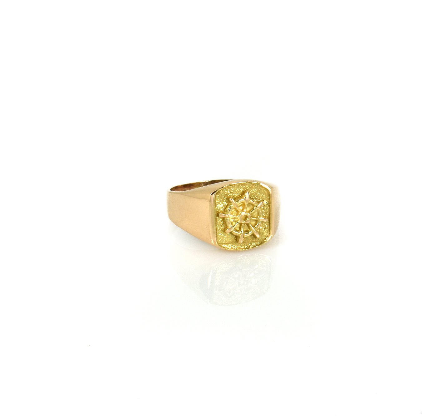 Anillo de oro para hombre 18k dise o sello cuadrado con tim n de