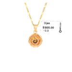 Dije para mujer oro 18k diseño Rosa