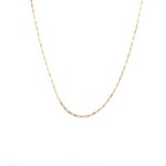 Cadena de oro para mujer 18k diseño fígaro 3x1 seguro gancho simple