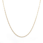 Cadena de oro para mujer 18k diseño fígaro 3x1