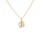 Dije de oro 18k letra "B" calada cursiva