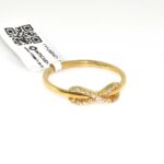 Anillo de oro para mujer 18k diseño infinito con diamantes