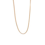 Cadena de oro para mujer 18K barbada seguro simple