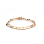 Pulsera de oro para mujer 18k media satinada