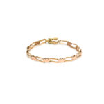 Pulsera de oro para mujer 18K articulada seguro cajon doble