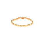 Pulsera de oro para mujer 18K articulada seguro cajon doble