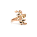 Anillo de oro para mujer 18k hojas cruzadas