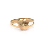 Anillo de oro para mujer 18k diseño trébol