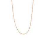 Cadena de oro para mujer 18K diseño fígaro 1x1 seguro gancho simple