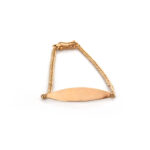 Pulsera de oro para mujer 18K diseño esclava lomo de corvina seguro cajón doble