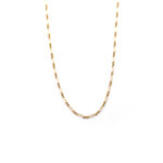 Cadena de oro 18k diseño fígaro seguro cajón simple