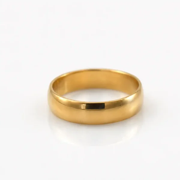 Argolla de matrimonio de oro para hombre 18k diseño liso