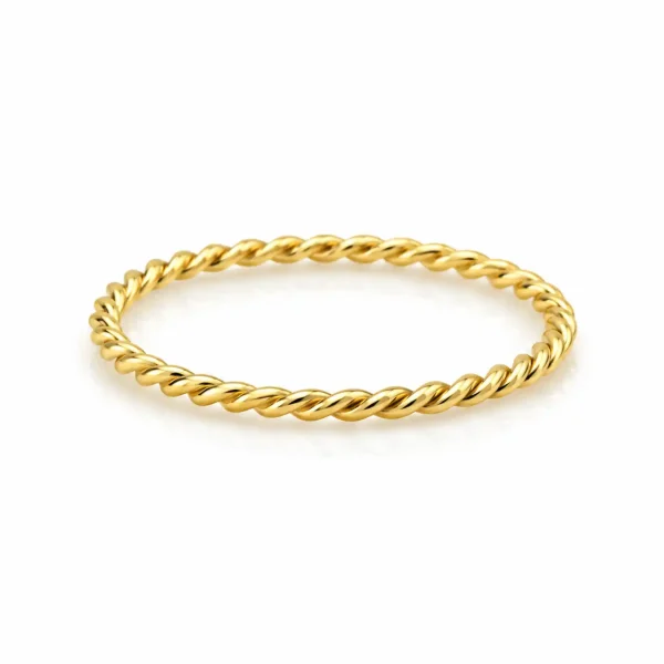 Anillo de oro para mujer 18k diseño entorchado