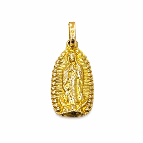 Dije de oro 18k diseño Religioso Virgen de Guadalupe