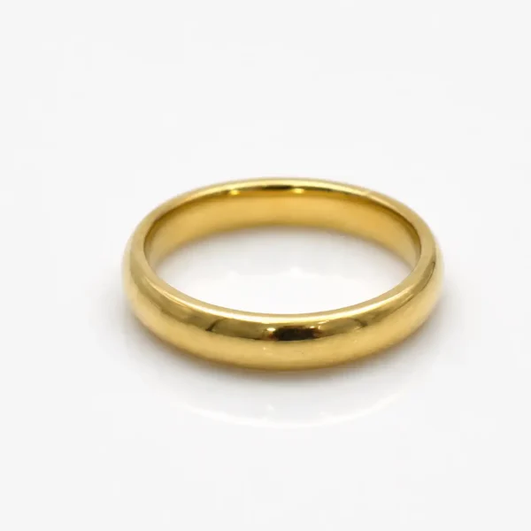 Anillo de oro de matrimonio 18k diseño media caña