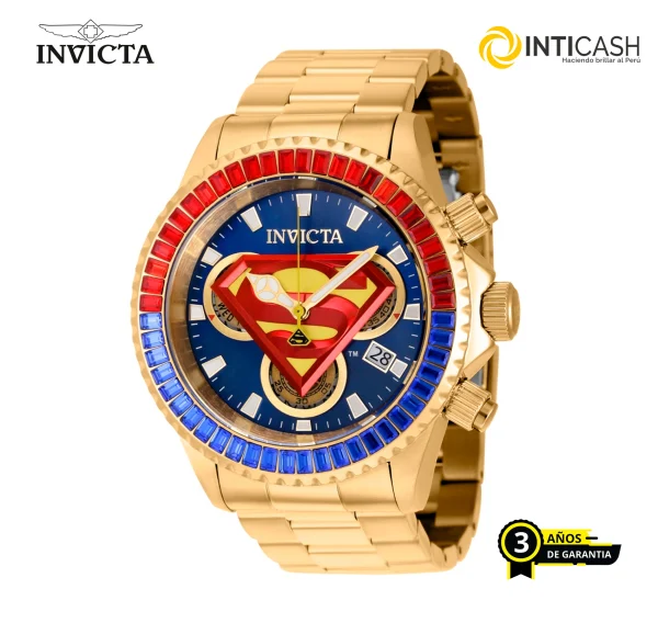 Reloj para hombre INVICTA Dc Comics Superman model 41264 – 47mm Stainless Steel – Swiss Quartz